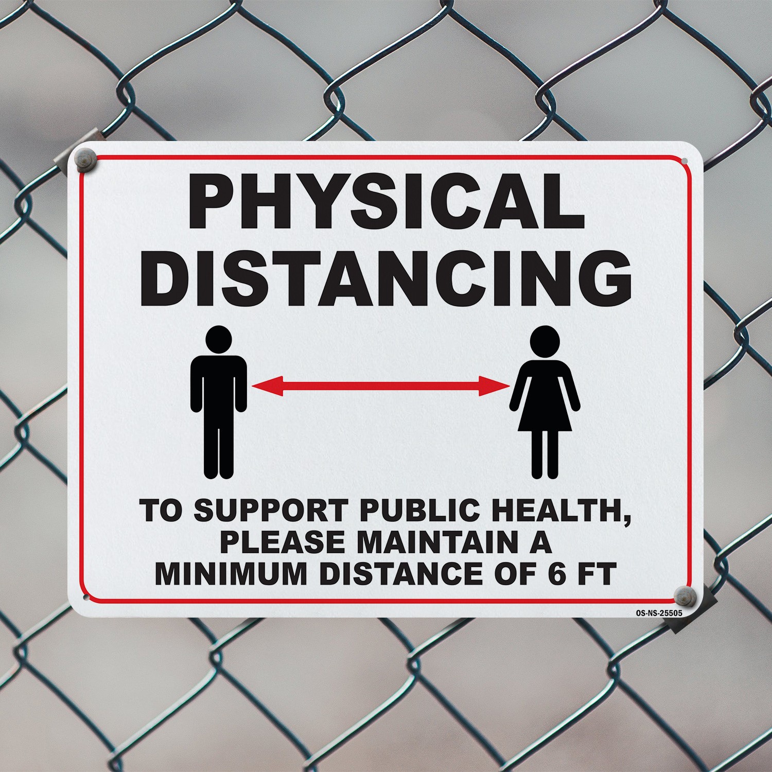 Physical Distancing To Support Public Health 6 Feet Public Safety Sign 5/10 Pack
