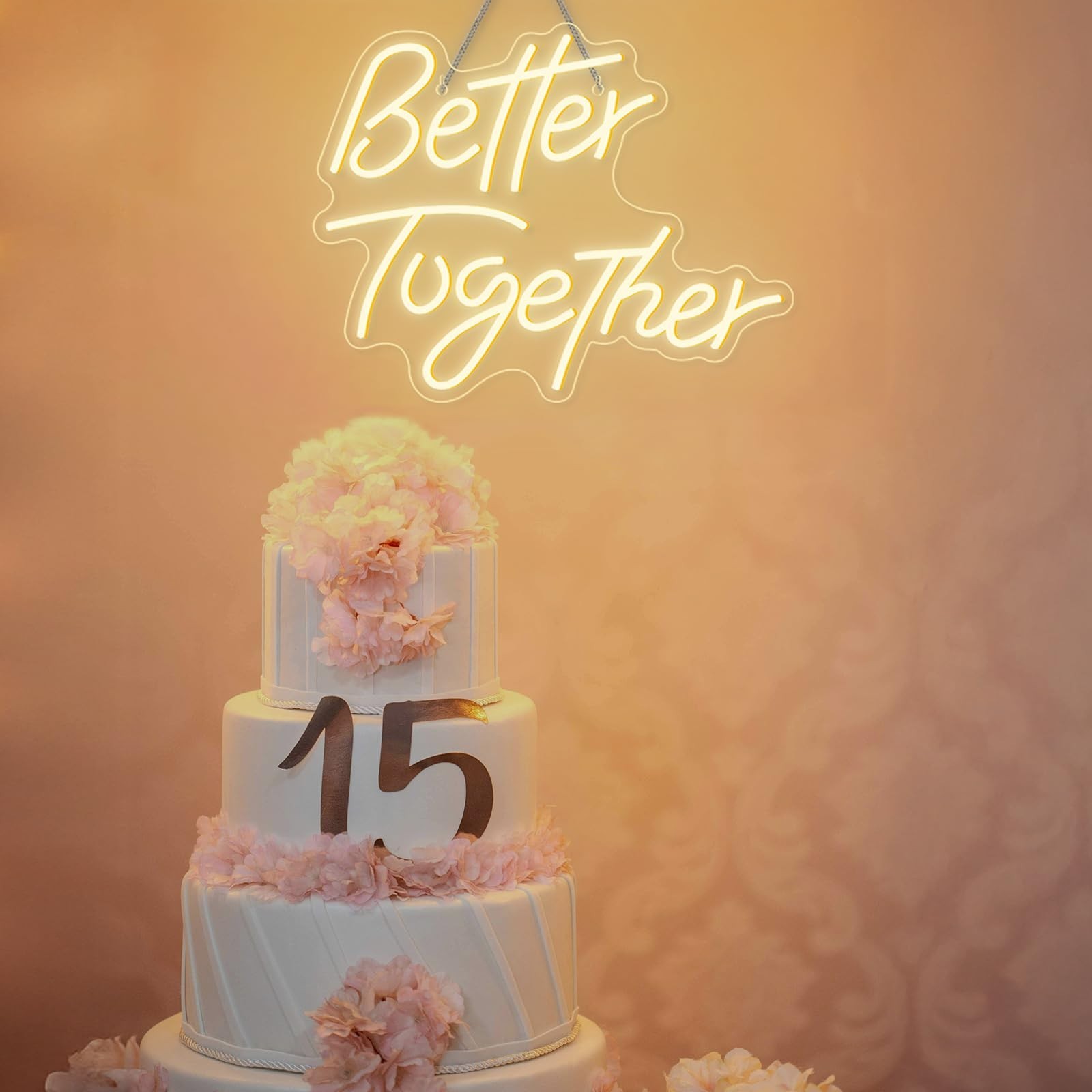 Looklight Better Together Neon Sign,Neon Light for Wall Decor,Wedding Neon Si…