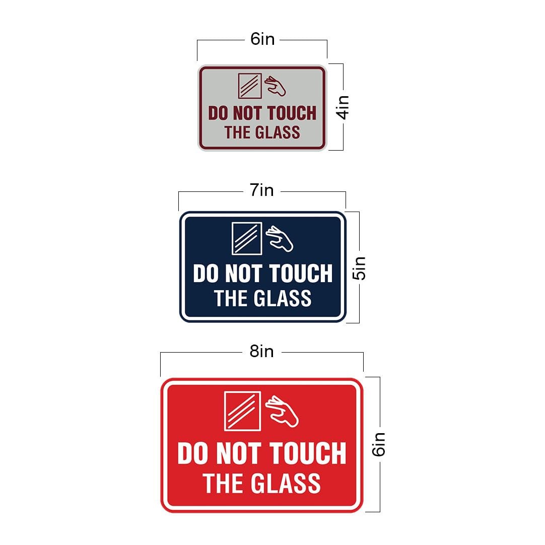 Signs ByLITA Classic Framed Do Not Touch The Glass Wall or Door Sign