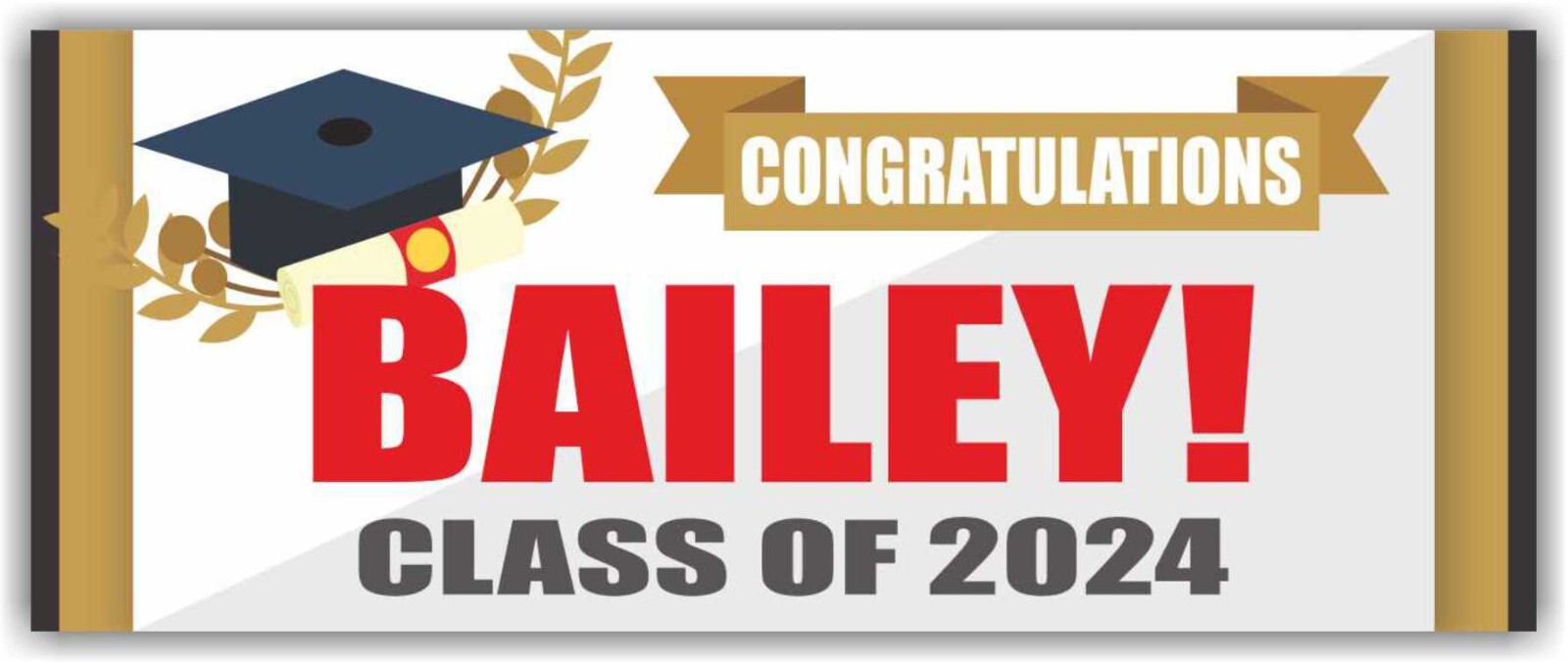 CLASS OF 2024 Advertising Banner Vinyl Mesh Sign School University Graduate