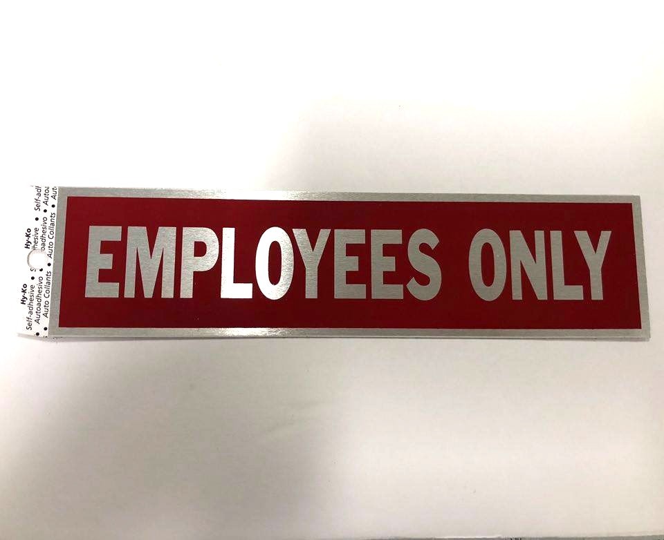 Hy – Ko Self Adhesive Aluminum Sticker Decal Sign Business Building Door 8&Prime; x 2&Prime;
