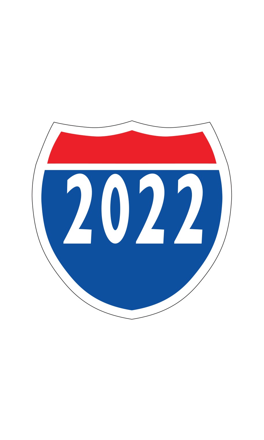 SSWBasics Interstate Sign Windshield Stickers – « 2022 » – Pack of 12