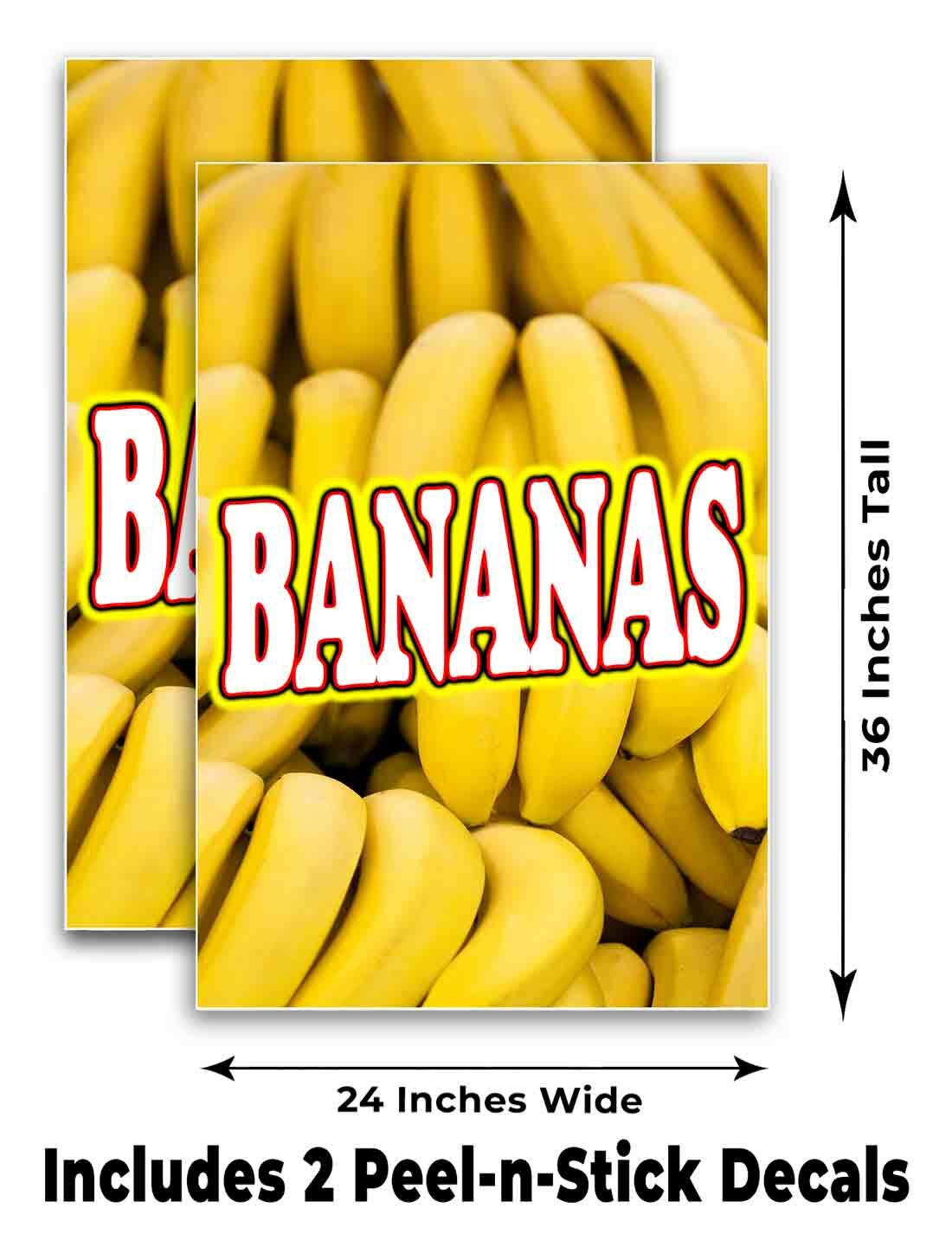 BANANAS Signicade 24×36 Aframe Sidewalk Sign Banner Decal FRESH FRUIT PRODUCE