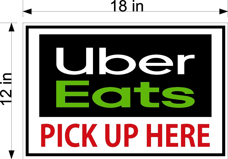 12&Prime; x 18&Prime; PVC SIGN PICK UP HERE RESTAURANT SIGN FOR DELIVERY
