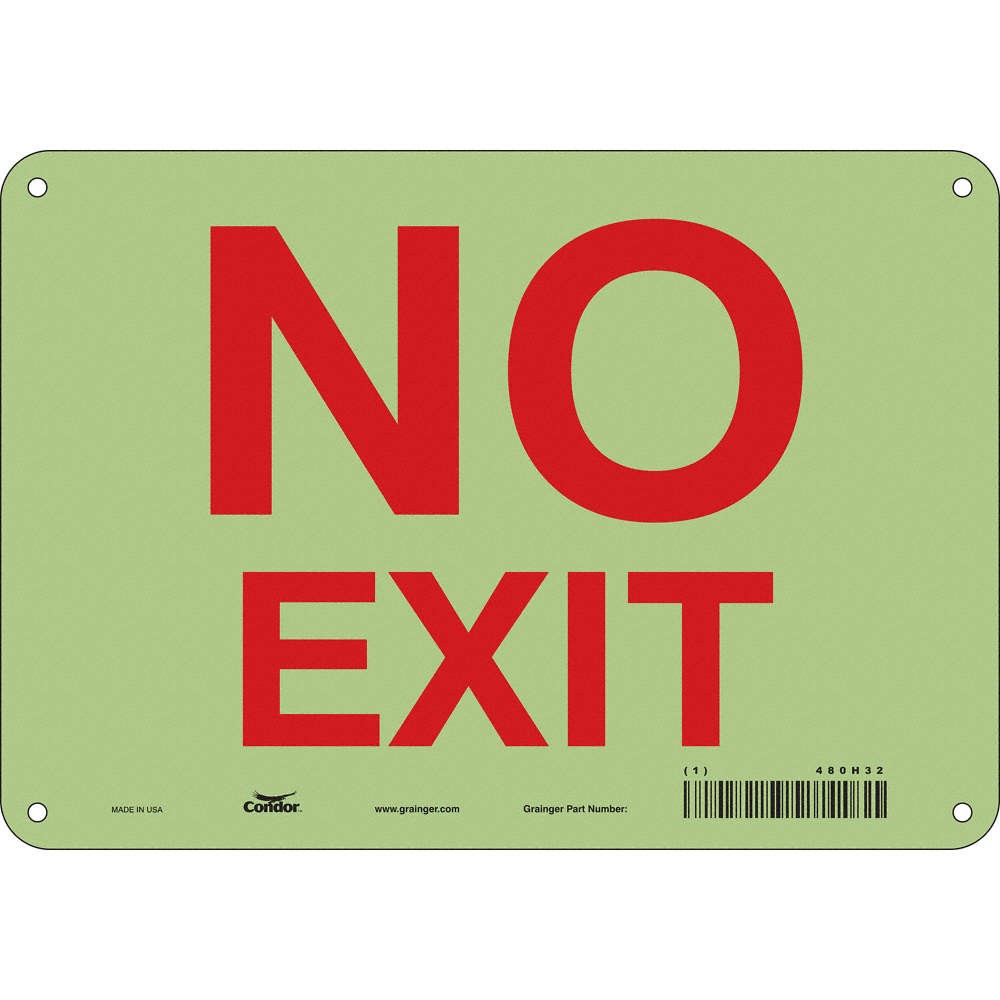 CONDOR 480H32 Safety Sign,7 in x 10 in,Polyethylene 480H32