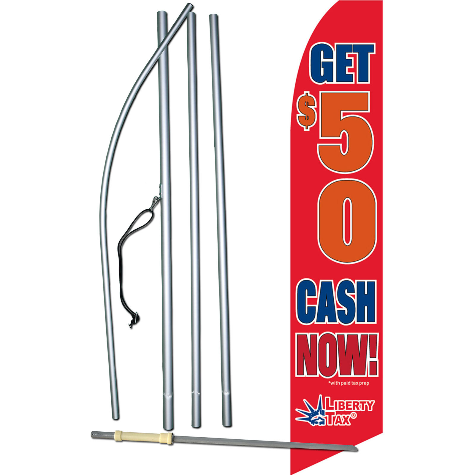 Liberty Tax Service Cash Now Complete Swooper Flag Bundle