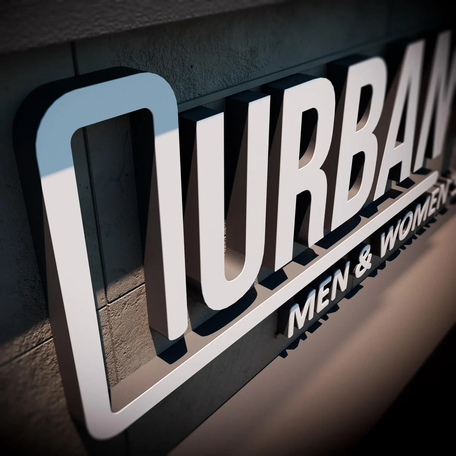 𝑵𝓙̶ Custom Channel Letters Sign, 3D LED Storefront Logo, Acrylic Metal PVC