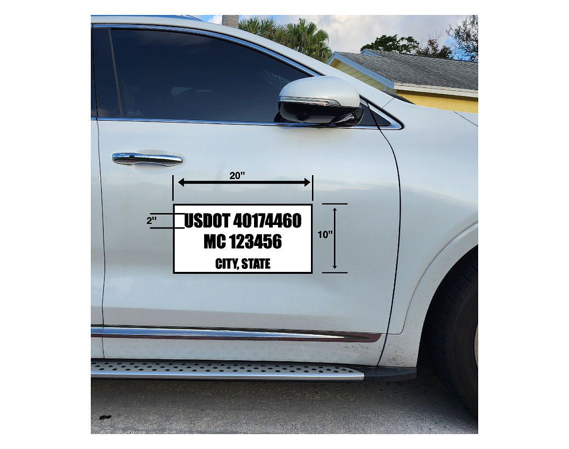 2 PACK US DOT # – 10×20 INCH CUSTOM CAR MAGNETS MAGNETIC AUTO TRUCK SIGNS
