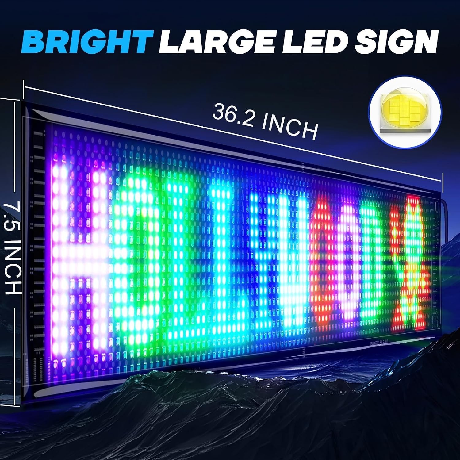 Eye-Catching Scrolling LED Sign, Bluetooth Control