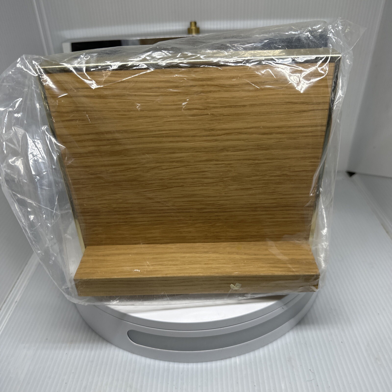 Authentic TORY BURCH Store Display Sign Eyeware stand RARE gold wood made Italy