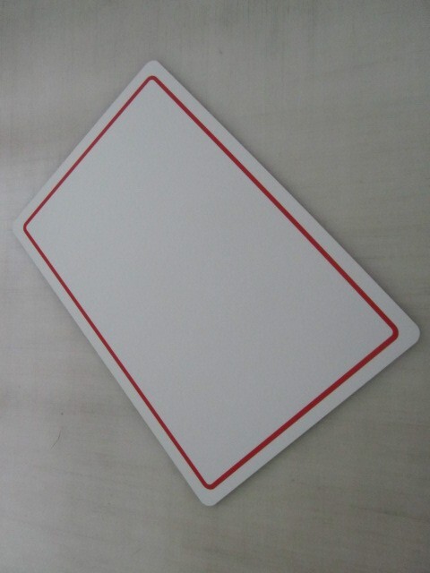18&Prime;x12&Prime; White with Red Outline Aluminum Metal Sign Blank