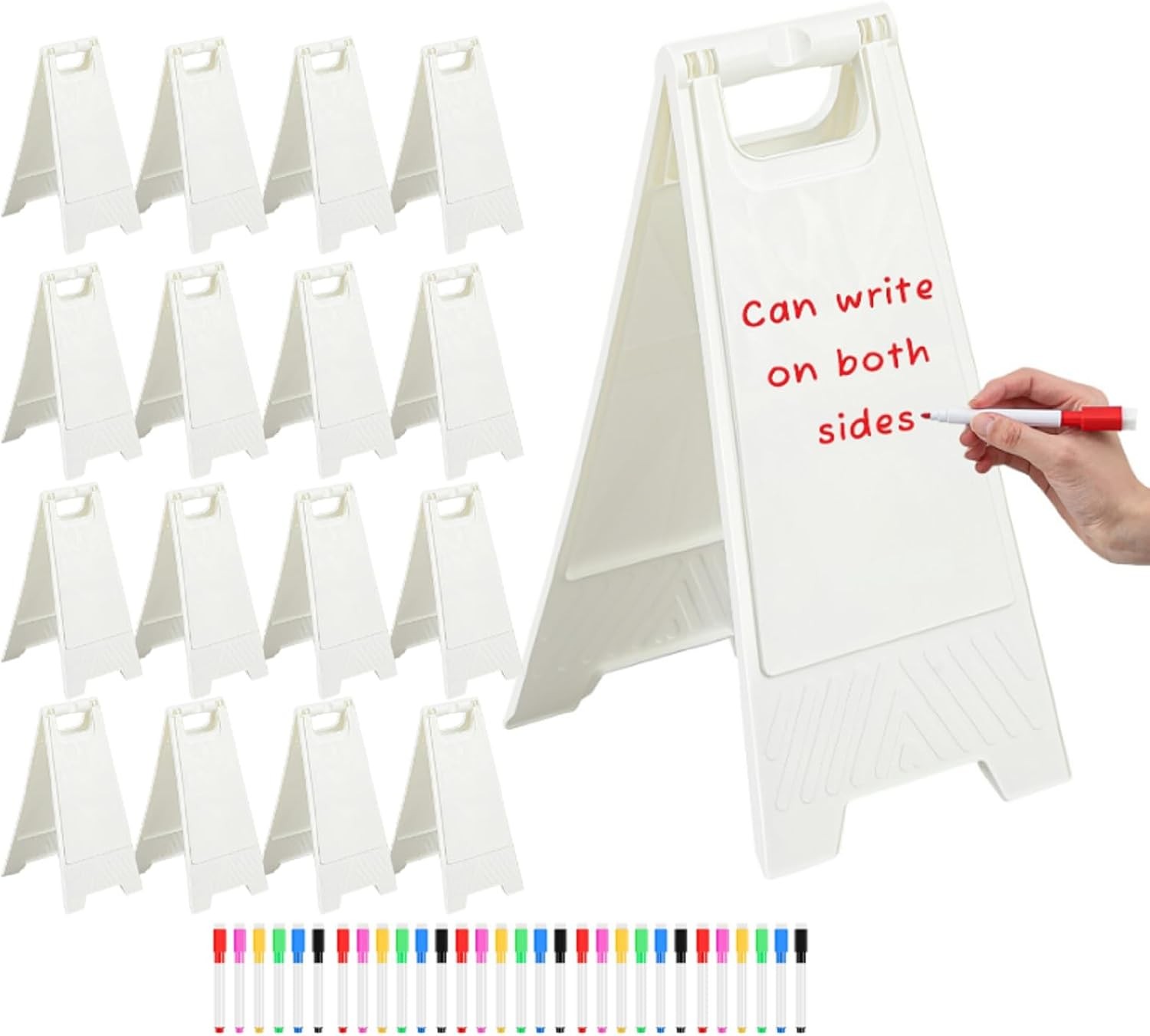 12 Pack a Frame Sandwich Board Sign with Dry Erase Surface 24 x 12 Inch Double
