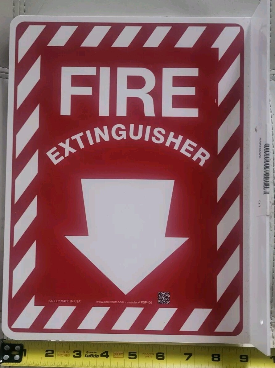 New Fire Extinguisher Sign Accuform # PSP406