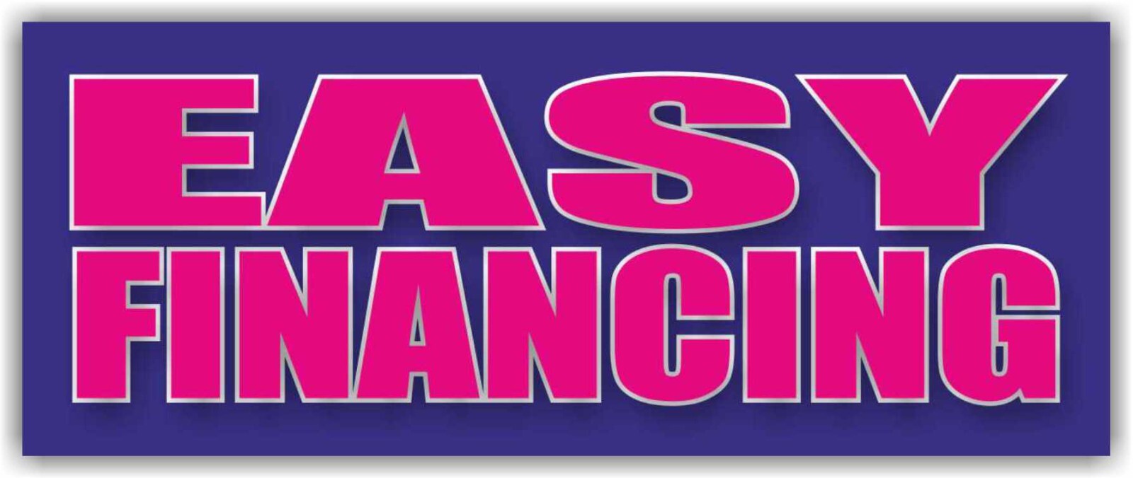 EASY FINANCE Advertising Banner Vinyl Mesh Sign Used Car Auto Sales Lot credit