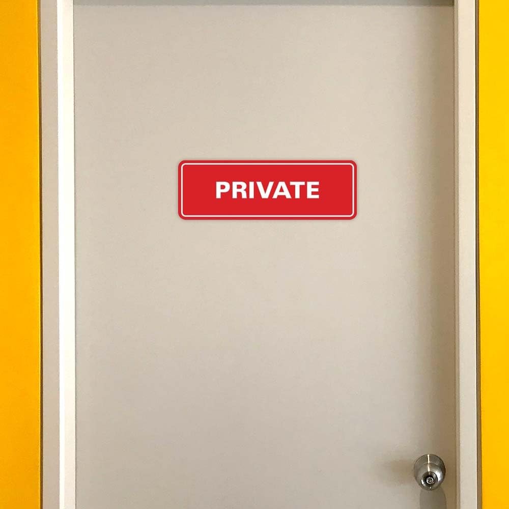 Standard Private Door Wall Sign Brushed Gold Small Room Indicator Office