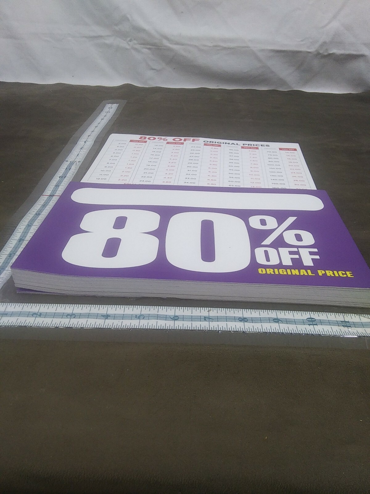 80+ Retail Store Discount Signs Clearance Mark Down 7in X 11in 80% + conversion