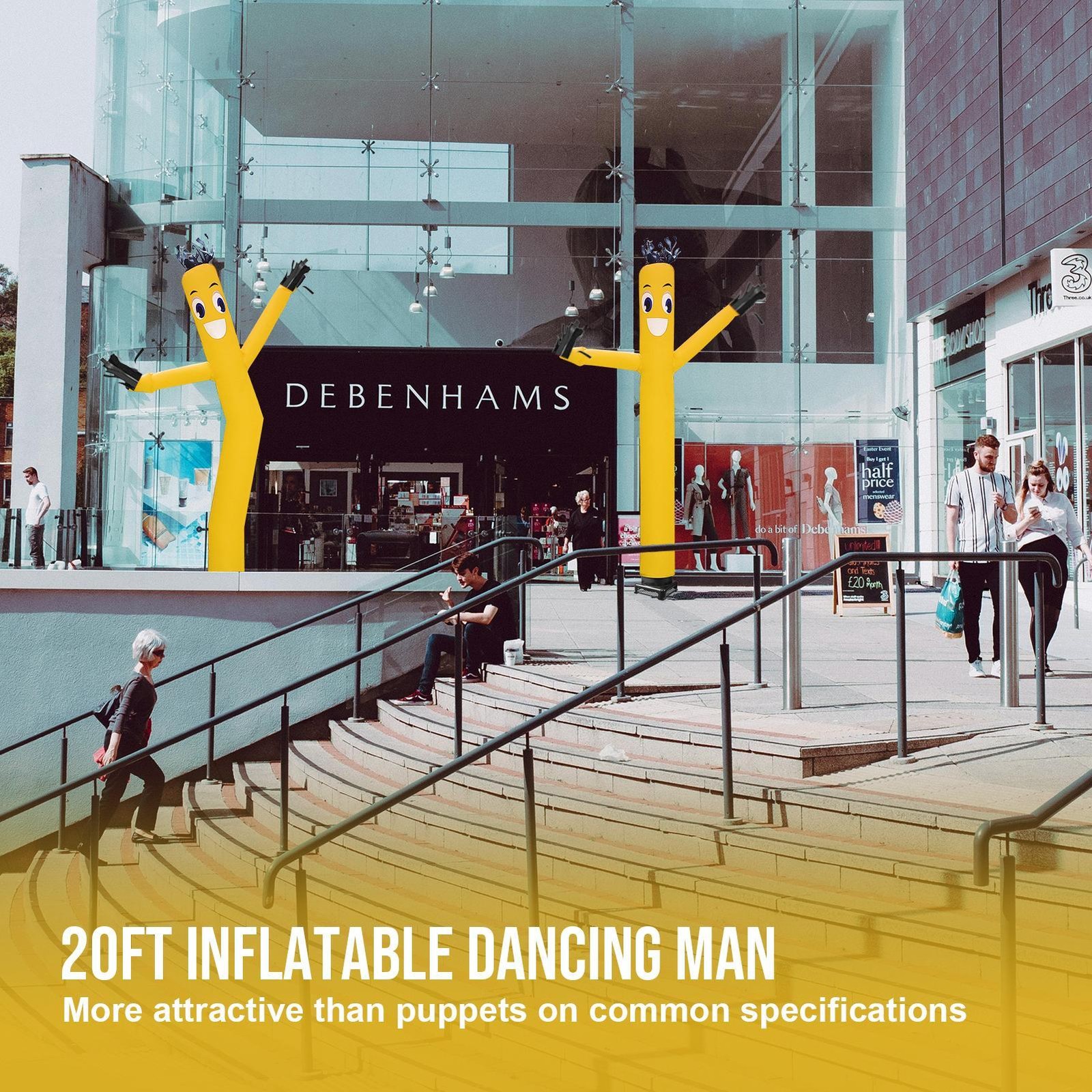 20 Ft Air Dancers Wacky Waving Inflatable Tube Man With Blower Fan