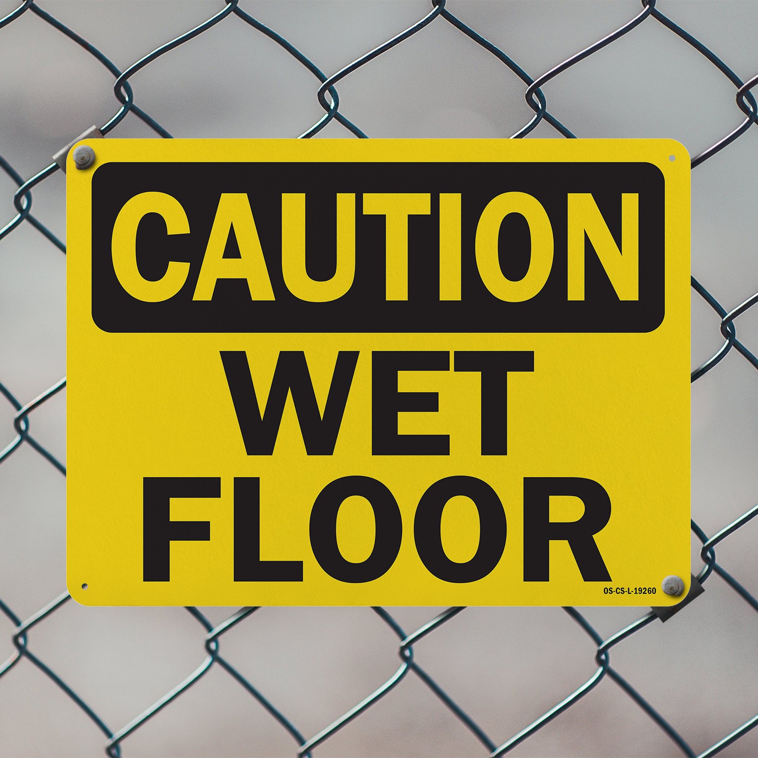 Wet Floor OSHA Caution Sign Metal, Plastic, Or Decal – 5 or 10 Pack