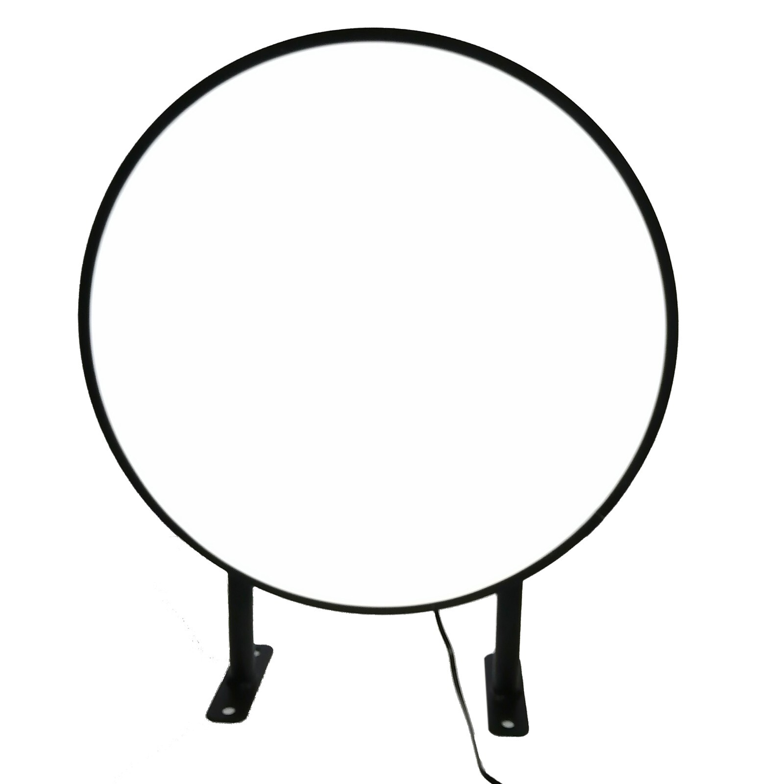 20&Prime; Black Frame LED Light Box / Circular Projecting Lightbox /Signs Supply Blank