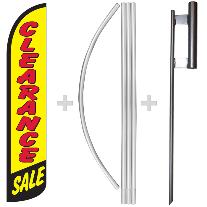 Clearance Sale 15&prime; Tall Windless Swooper Feather Flag & Pole Kit