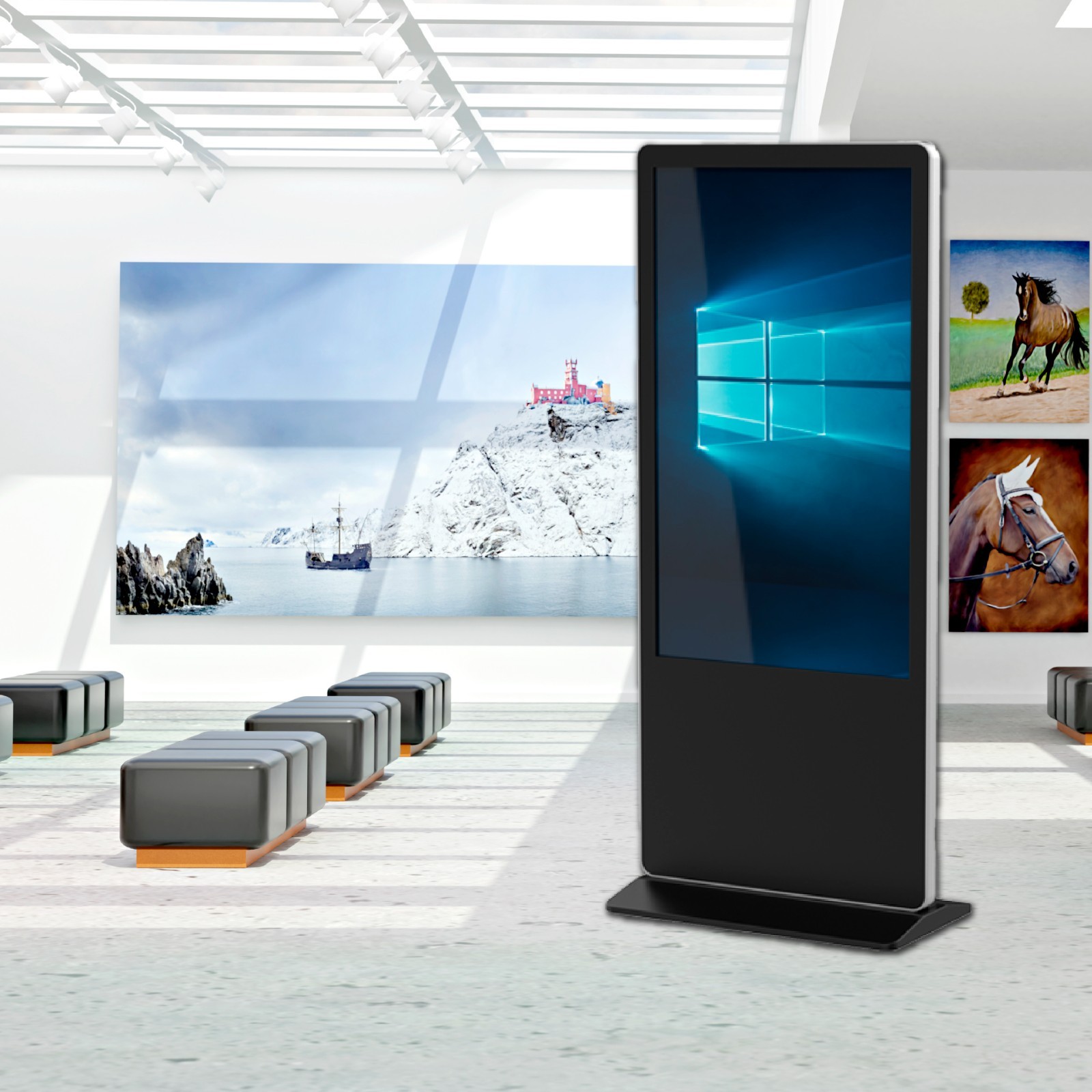 TV Liquidator 50&Prime; Floor Standing Touch Screen Computer Kiosk – Windows 11 Pro