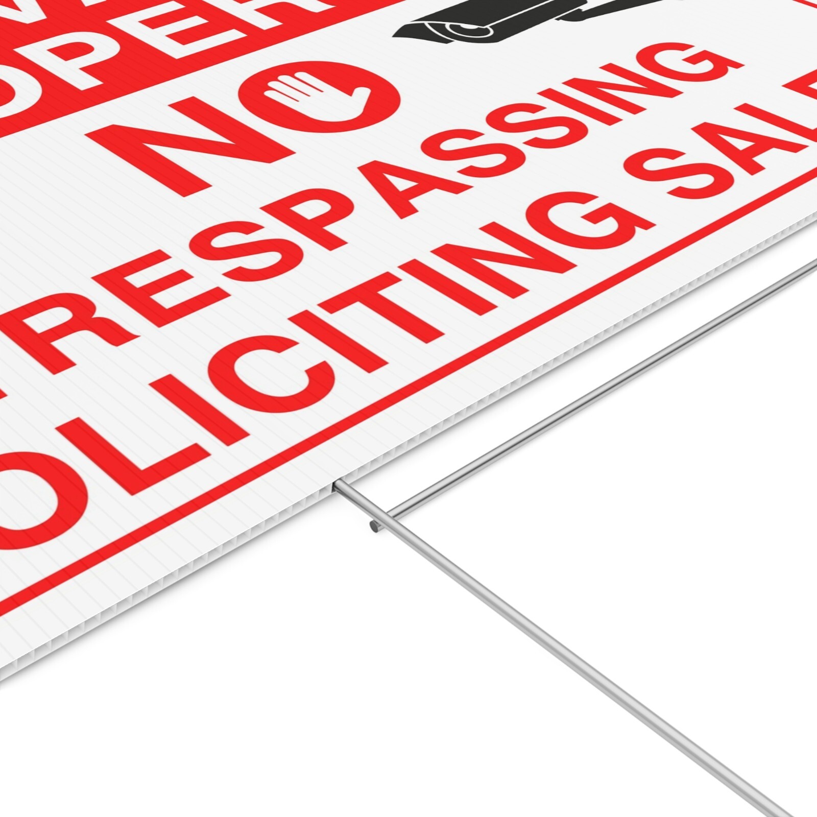 Private Property No Trespassing Signs with H-Stakes, Protect Your Home, Office