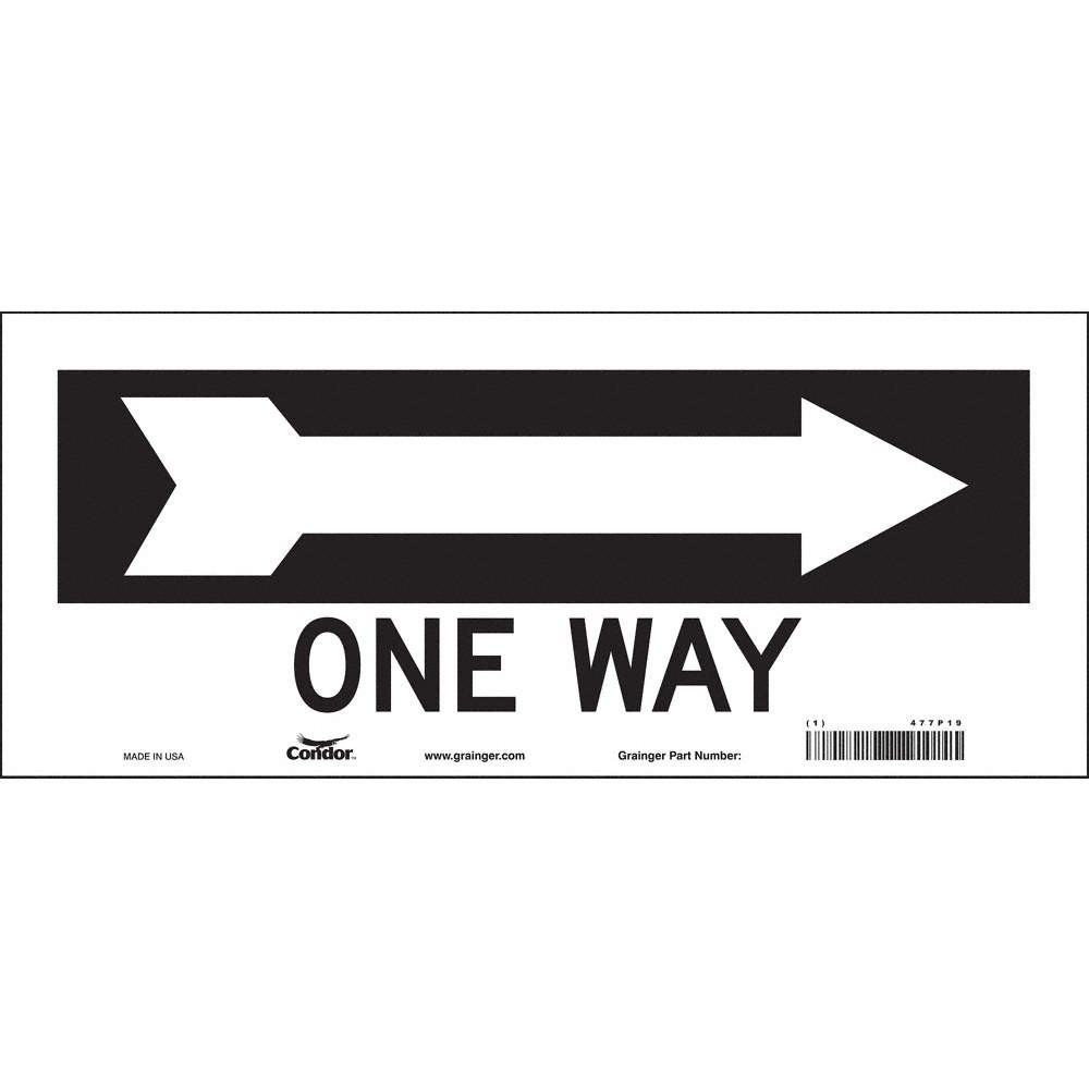 CONDOR 477P19 Safety Sign,6 1/2 in x 14 in,Vinyl 477P19