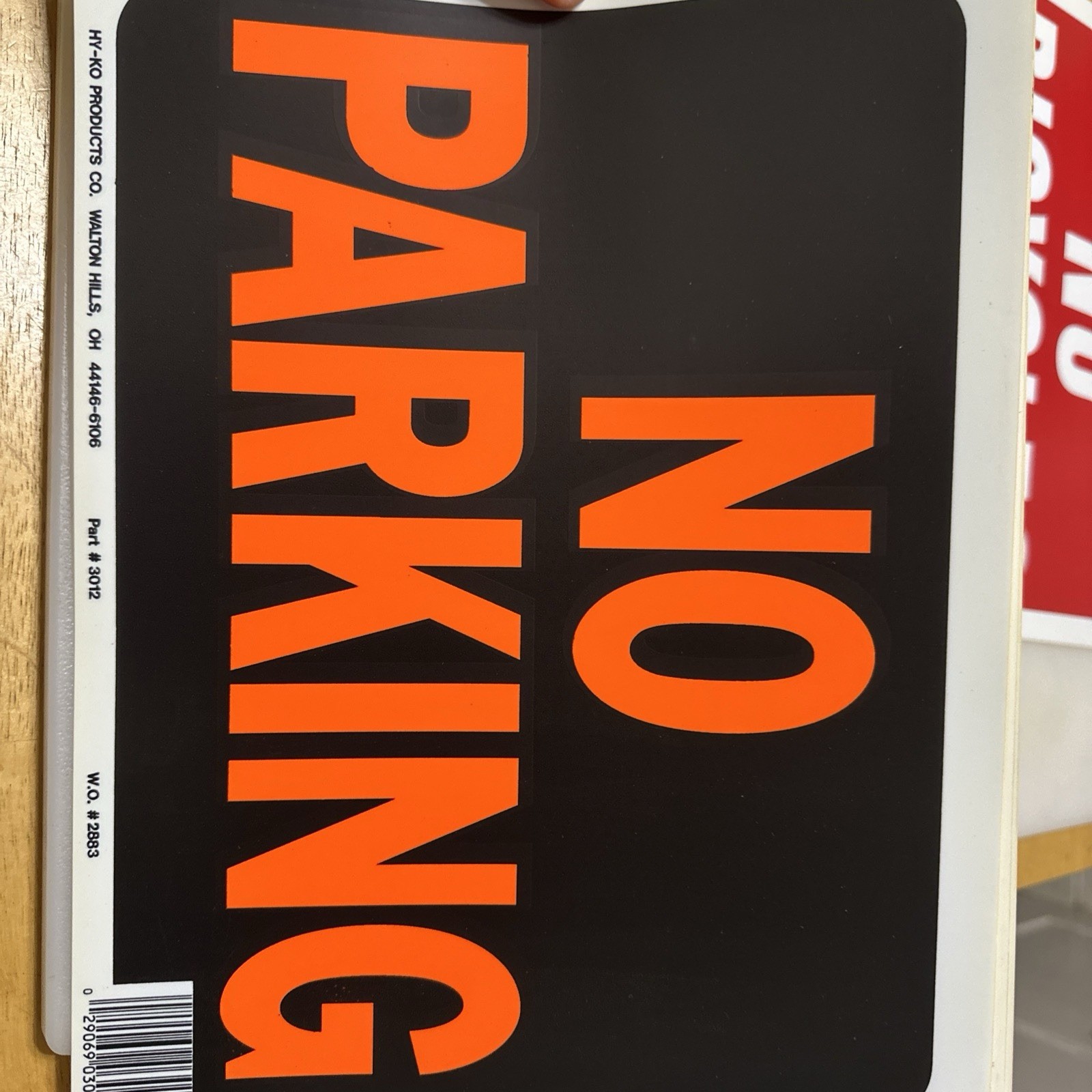 HY KO Products 3012 « No Parking » Sign 9&Prime; x 12&Prime;
