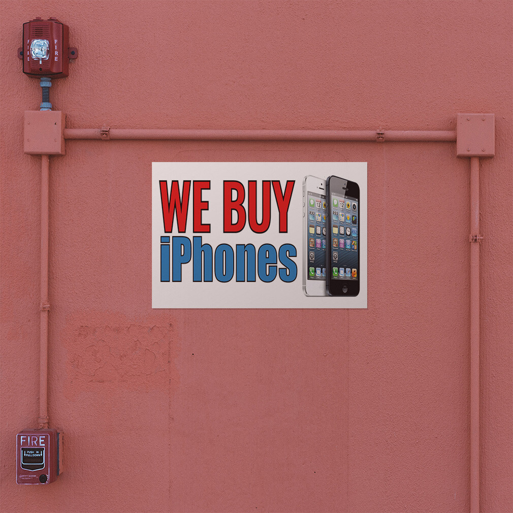 Decal Stickers We Buy Iphone Outdoor Advertising Printing A Store Sign Label