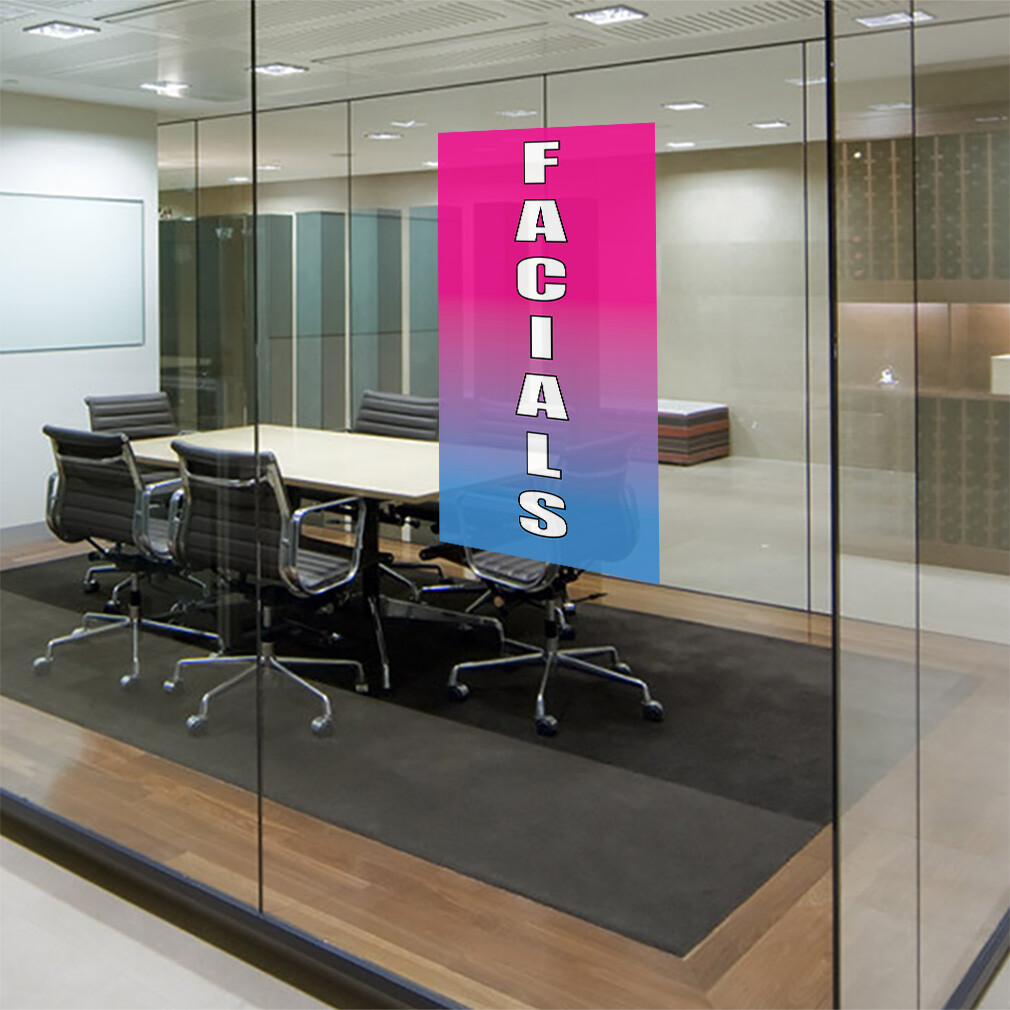 Door Decals Vertical Vinyl Stickers Multiple Sizes Facials Beauty Spa Vinyl