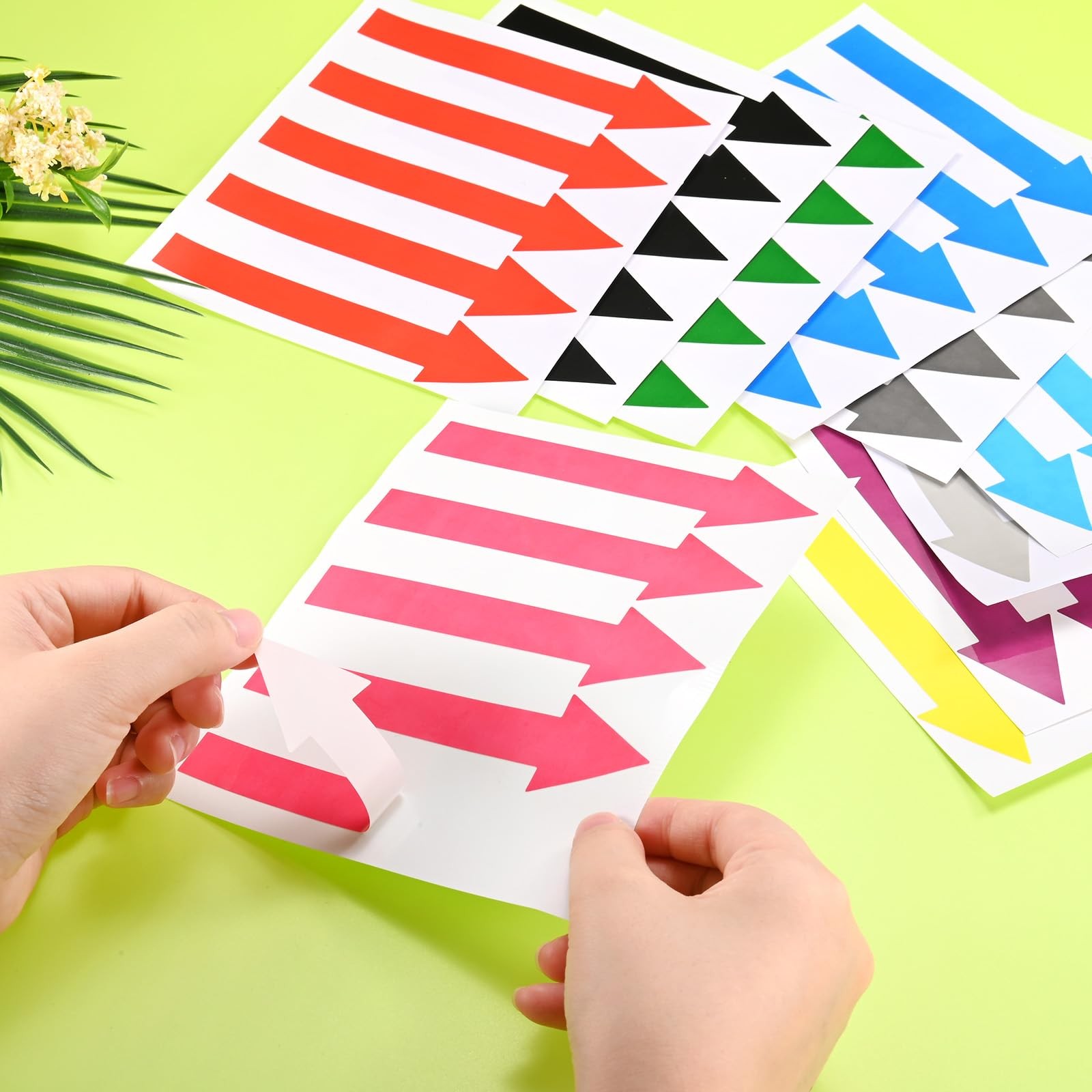 4-Pack Arrow Sticker, 5 x 1 Inch/ 120 x 30 mm PVC Waterproof Self-Adhesive Di…
