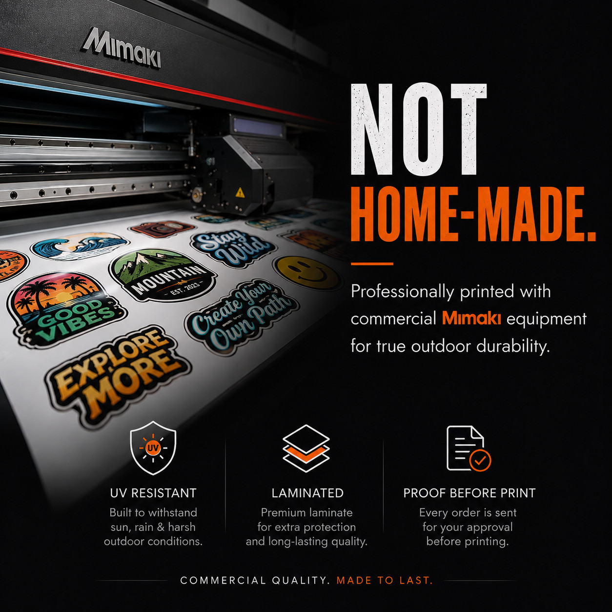 Custom Business Logo Stickers Waterproof Vinyl Decals UV Resistant 2&Prime;-25&Prime;