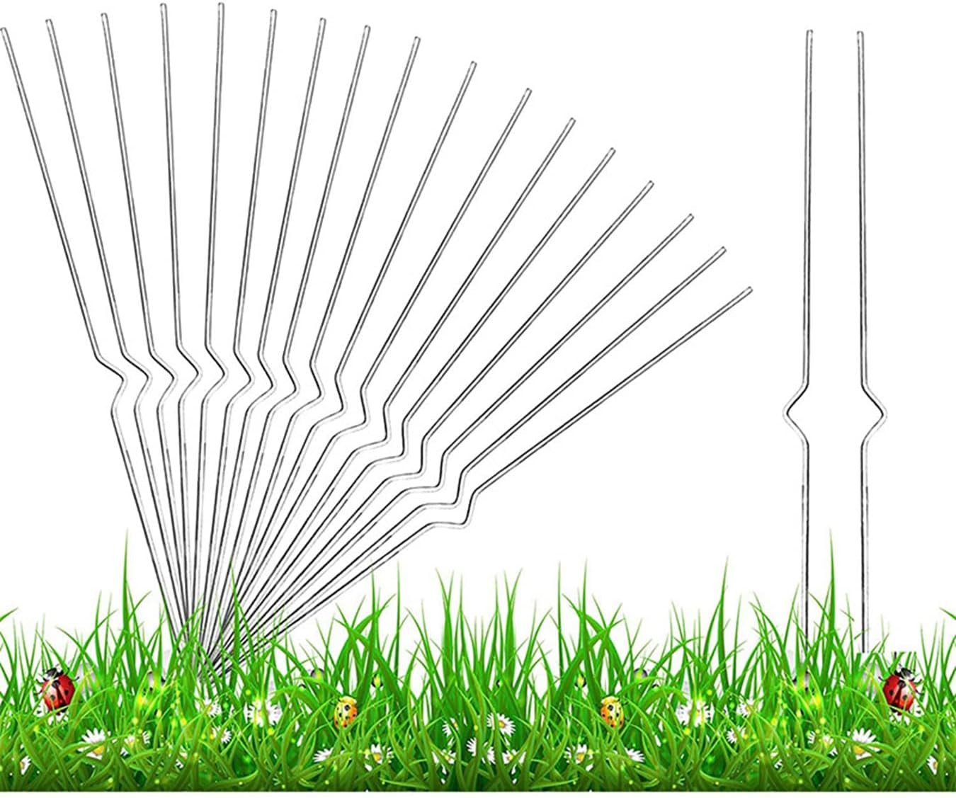 Yard Sign Stakes – 12 Pack Heavy Duty Metal Yard Sign Stake for Outdoor Ground G