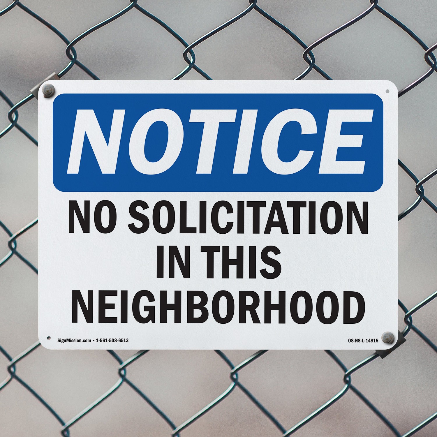 No Solicitation In This Neighborhood OSHA Notice Sign Or Decal – 5 or 10 Pack