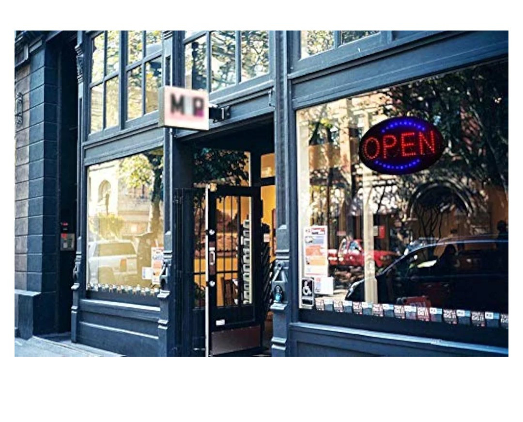 CLOSED OPEN LED SIGN, Jumbo 23&Prime; X 14&Prime; With Power Board. Missing Chain littlDamag