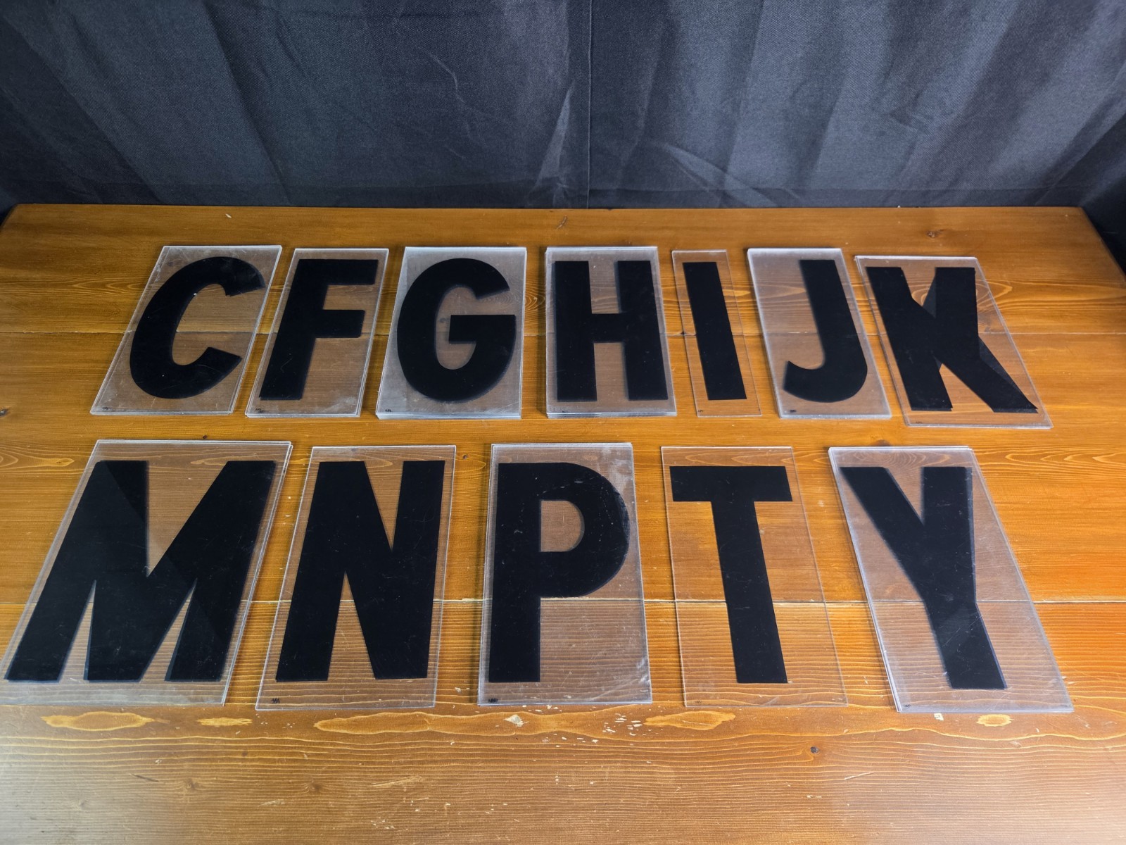 38 Vintage Plastic 9&Prime; Marquee Mixed Letters For Outdoor Sign Black Used