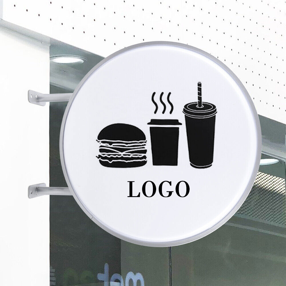 24 inch LED Light Box Round Double Sided Waterproof Advertising Projecting Sign