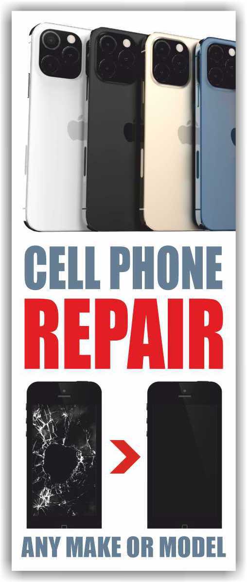 CELL PHONE REPAIR Advertising Banner Vinyl Mesh Sign service fix laptop shop