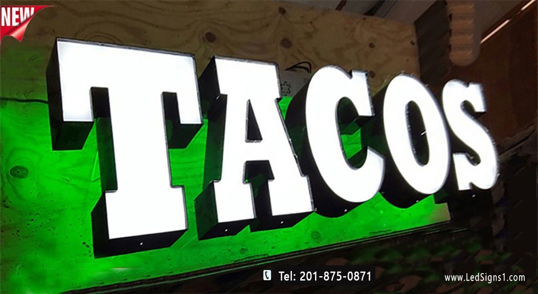Custom Channel Letters Led Front-Lit and Back-Lit 20 Inches -Read Description