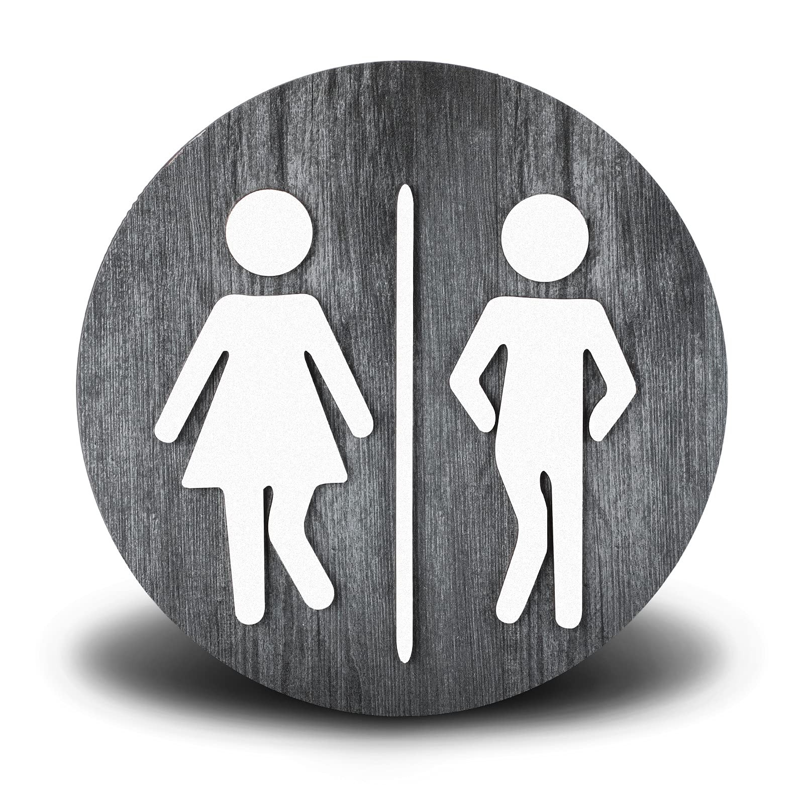 Wooden Bathroom Sign Unisex Restroom Rustic Men&rsquo;S and Women&rsquo;S Toilet Wall Signs