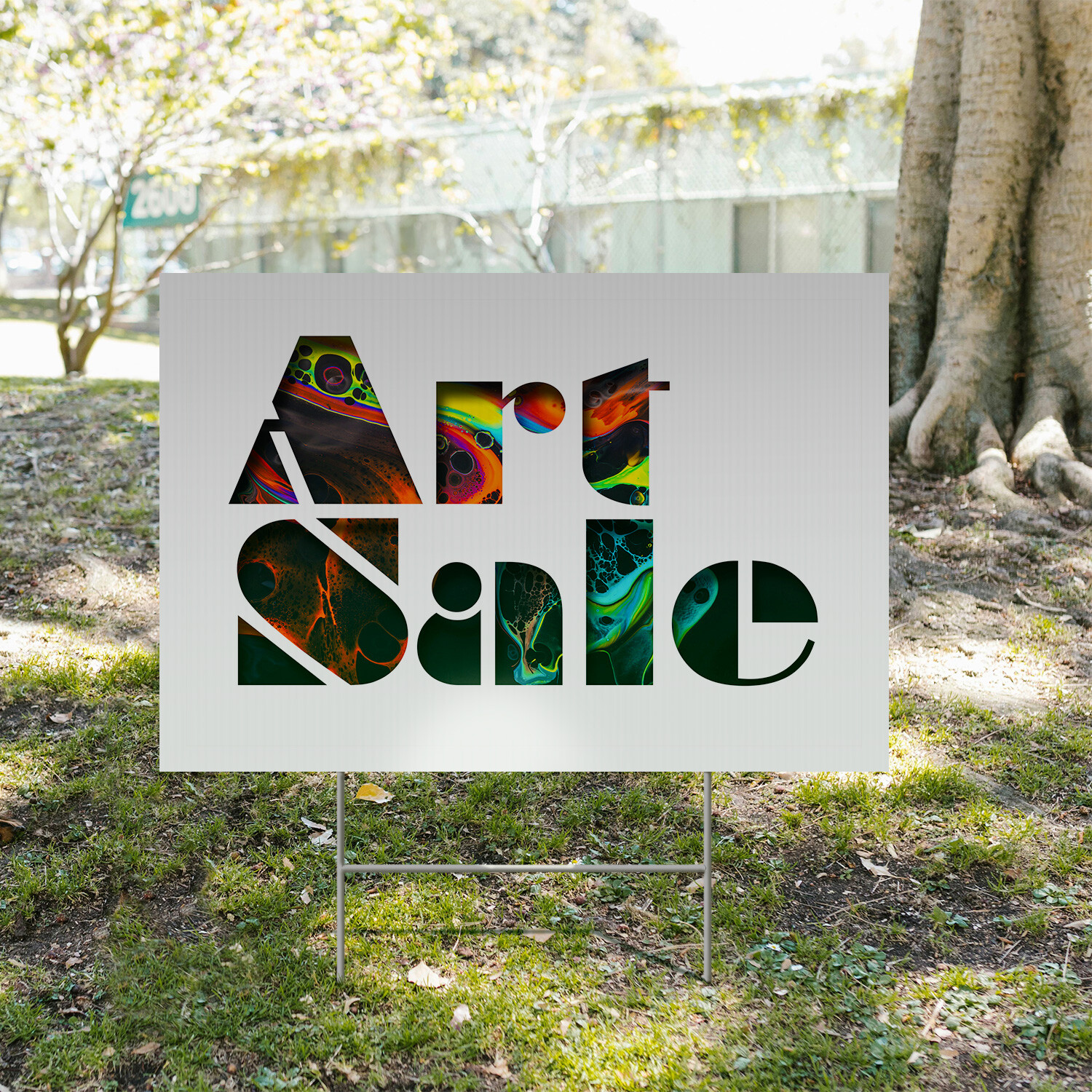 Art Sale Yard Sign Creative Promotions, Exhibits, Gallery Events