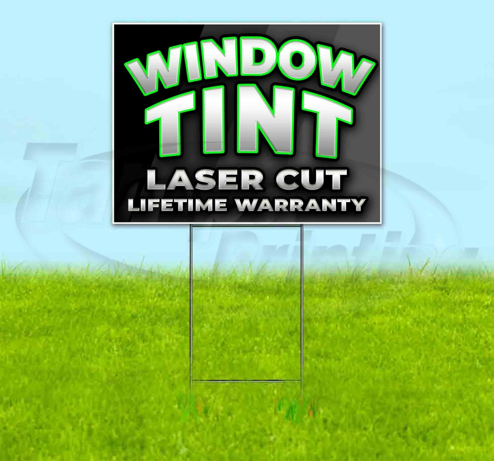 WINDOW TINT Yard Sign Corrugated Plastic Bandit Lawn Decorations USA