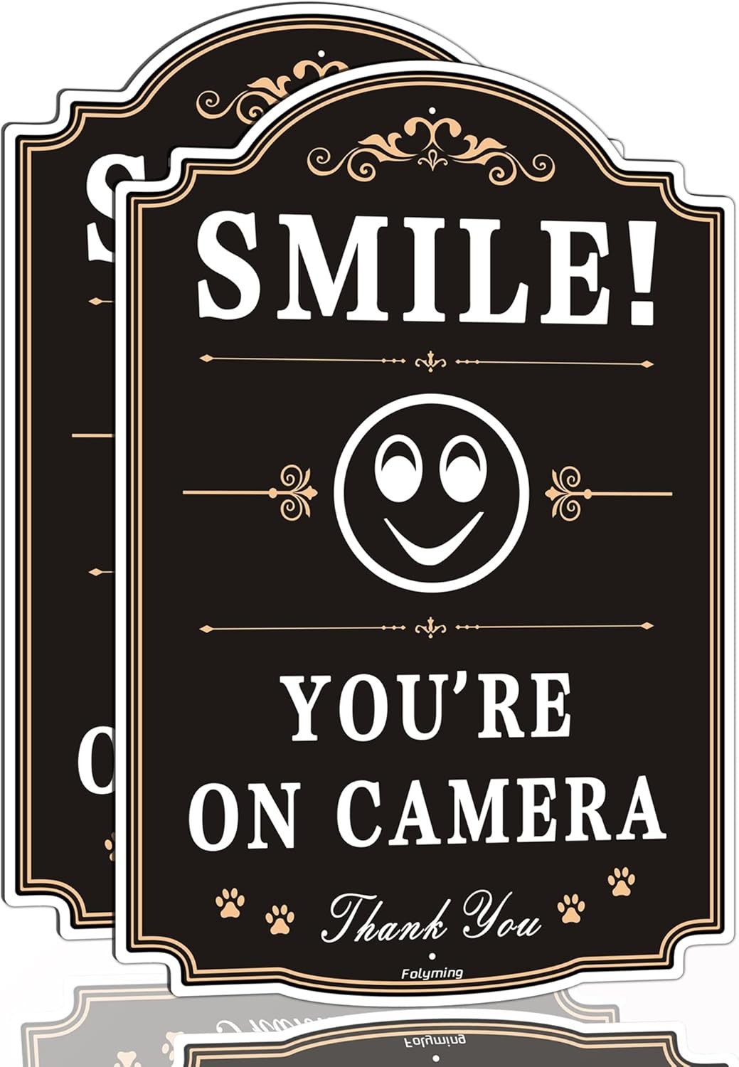 Smile You&rsquo;re On Camera Signs Video Surveillance Signs 12 x 8 Inches Home Busi…