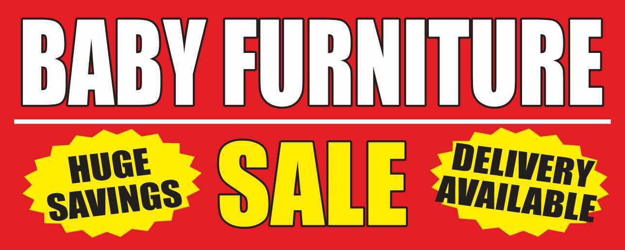 BABY FURNITURE SALE Advertising Banner Vinyl Mesh Sign children accessories