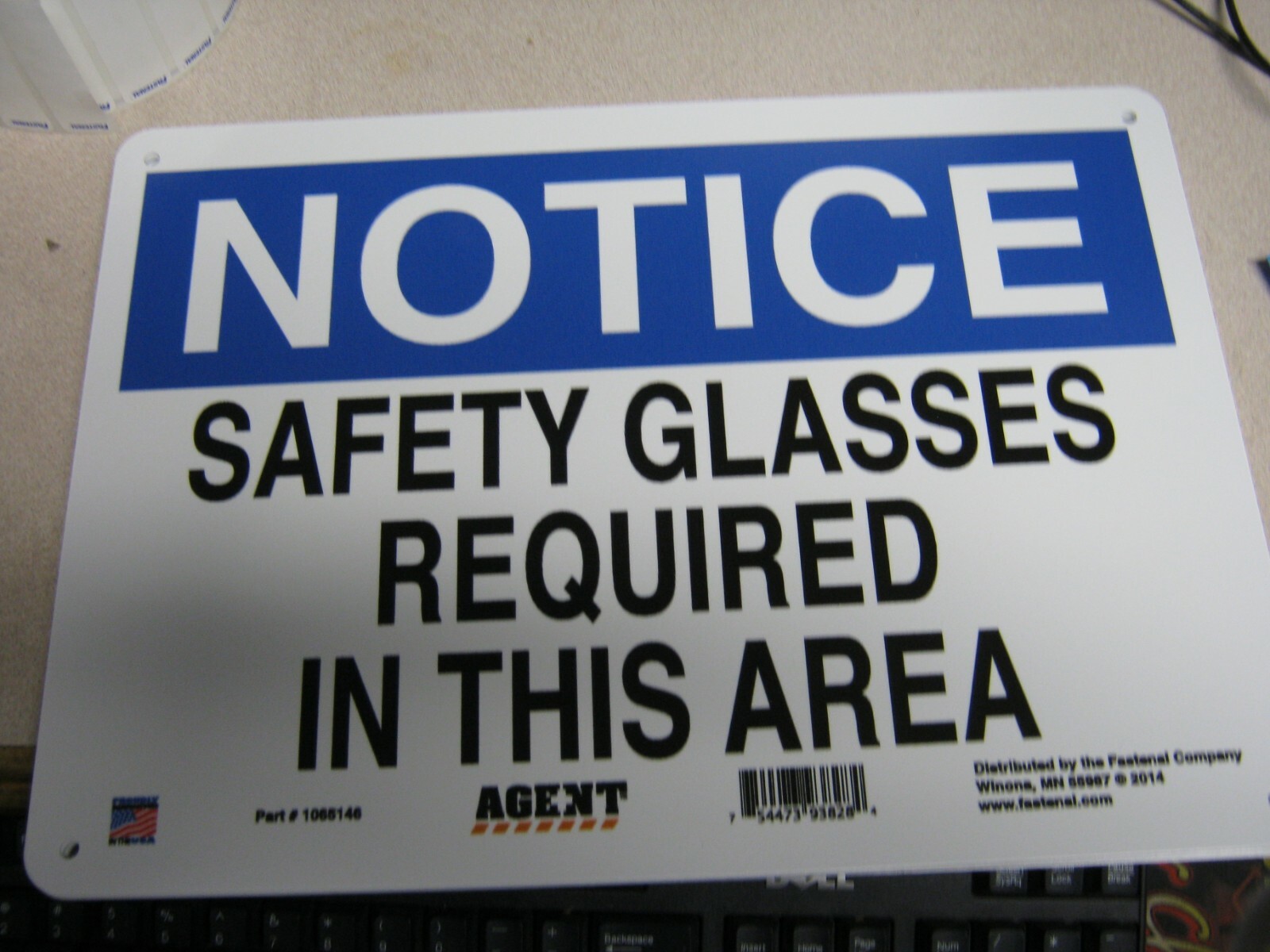 10&Prime;x14&Prime; Black/Red on White Plastic DANGER High Voltage Agent® Safety Sign