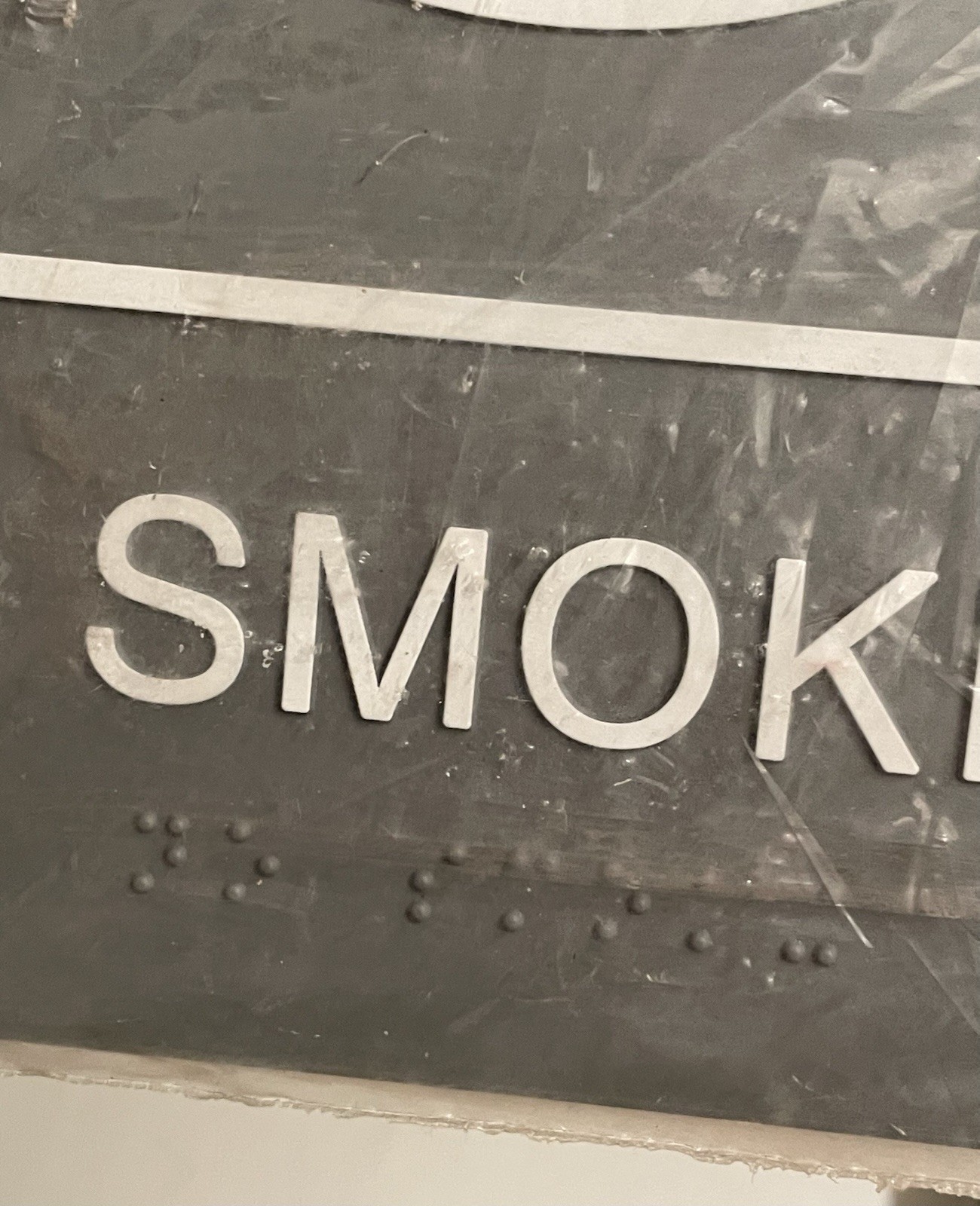No Smoking Sign Gray 6”x9” with tactile & braille by Headline ADA Compliant NEW
