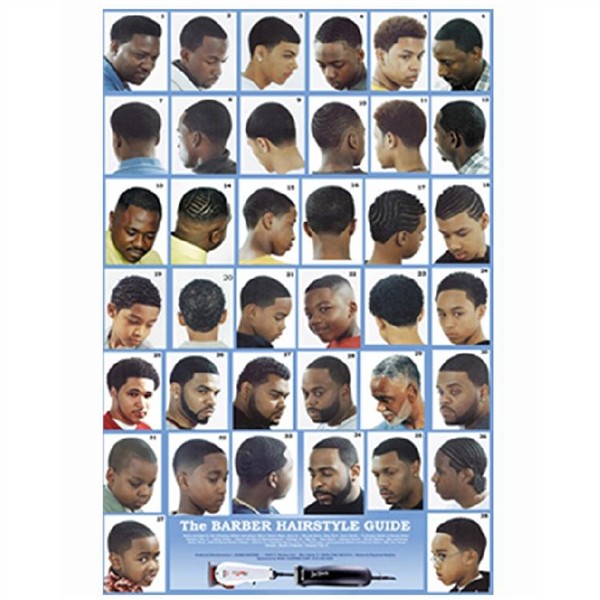SI-03-04BM BARBER SALON BEAUTY SPA 24&Prime;X36&Prime; HAIR STYLE CUT DESIGN POSTER BOYS MEN