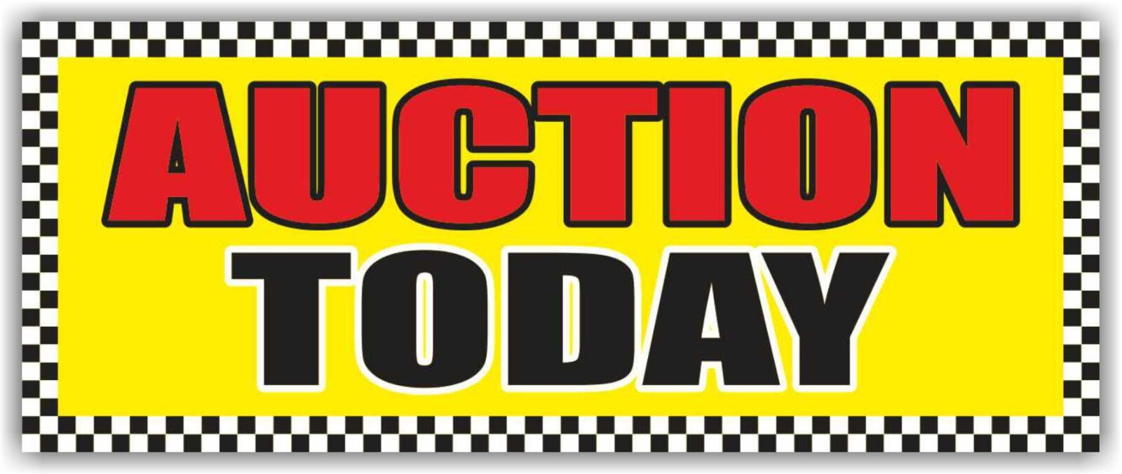 AUCTION TODAY Advertising Banner Vinyl Mesh Sign Flea Market Pawn Shop Antiques