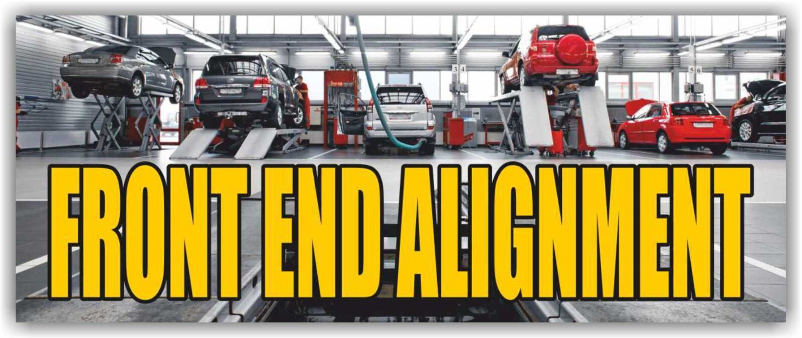 FRONT END ALIGNMENT Advertising Banner Vinyl Mesh Sign car auto service repair