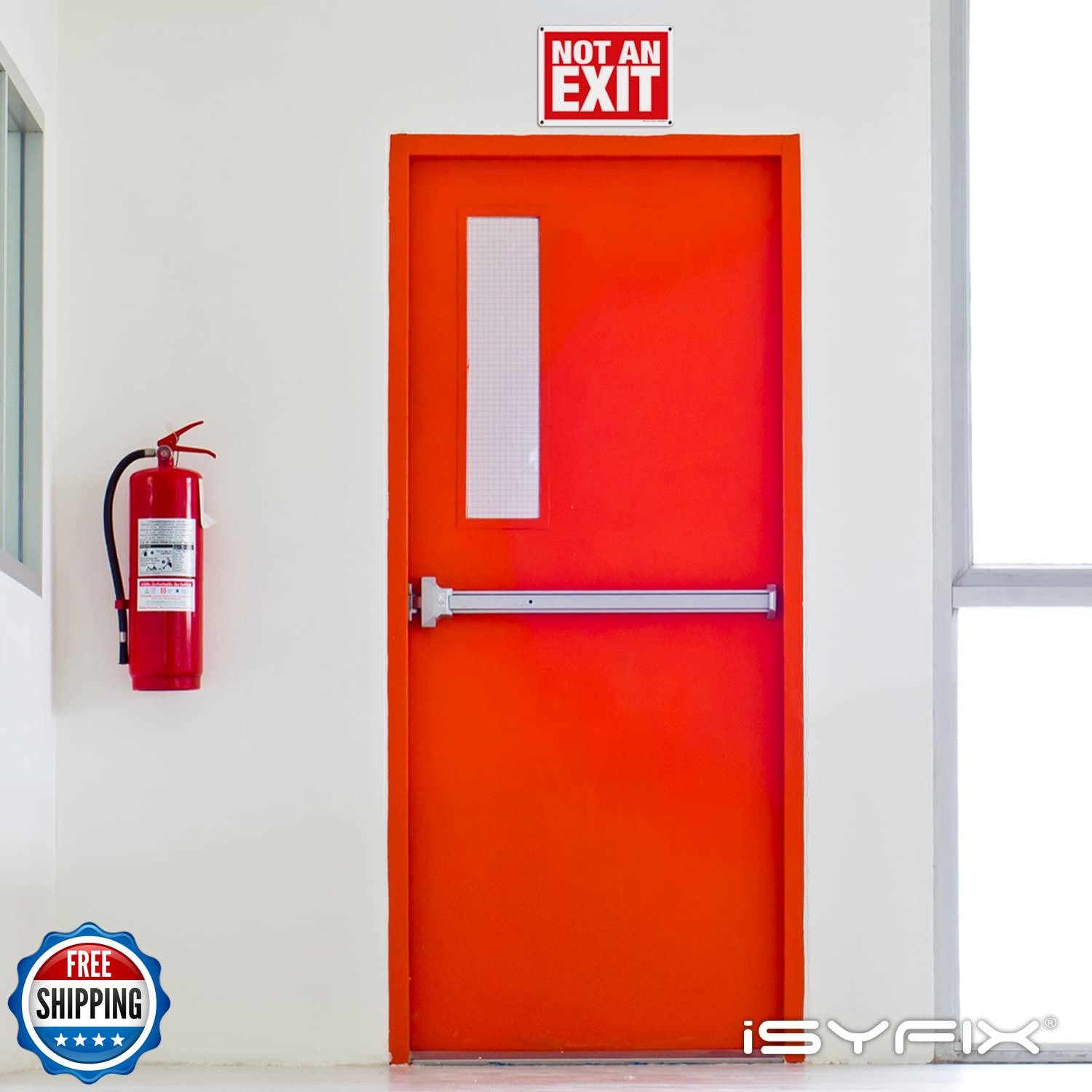 iSYFIX Not An Exit Signs – 10 Pack 10×7 Inch – 40 mil Thick Polystyrene Plast